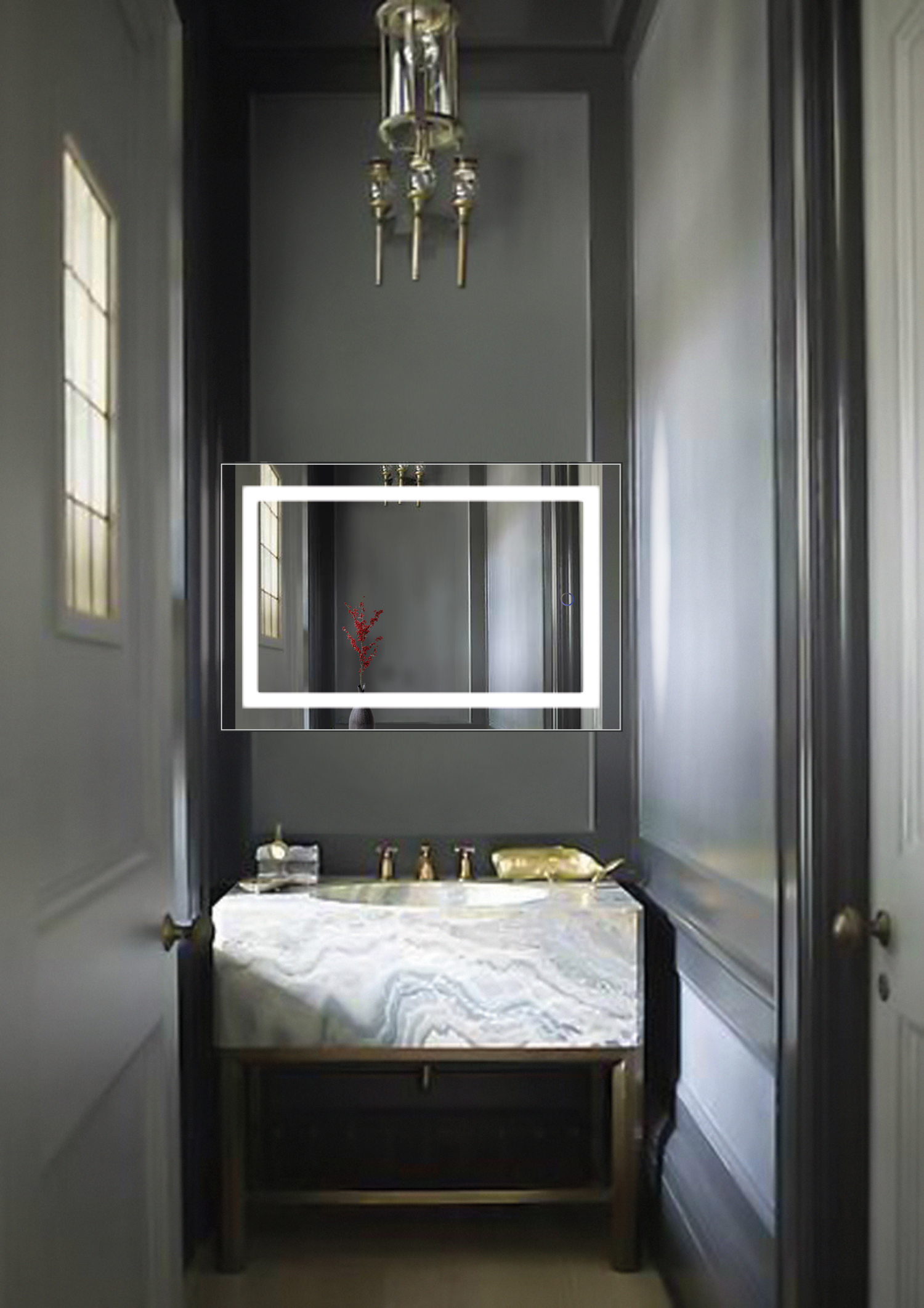 LED Lighted 24″x36″ Bathroom Mirror With Dimmer & Defogger
