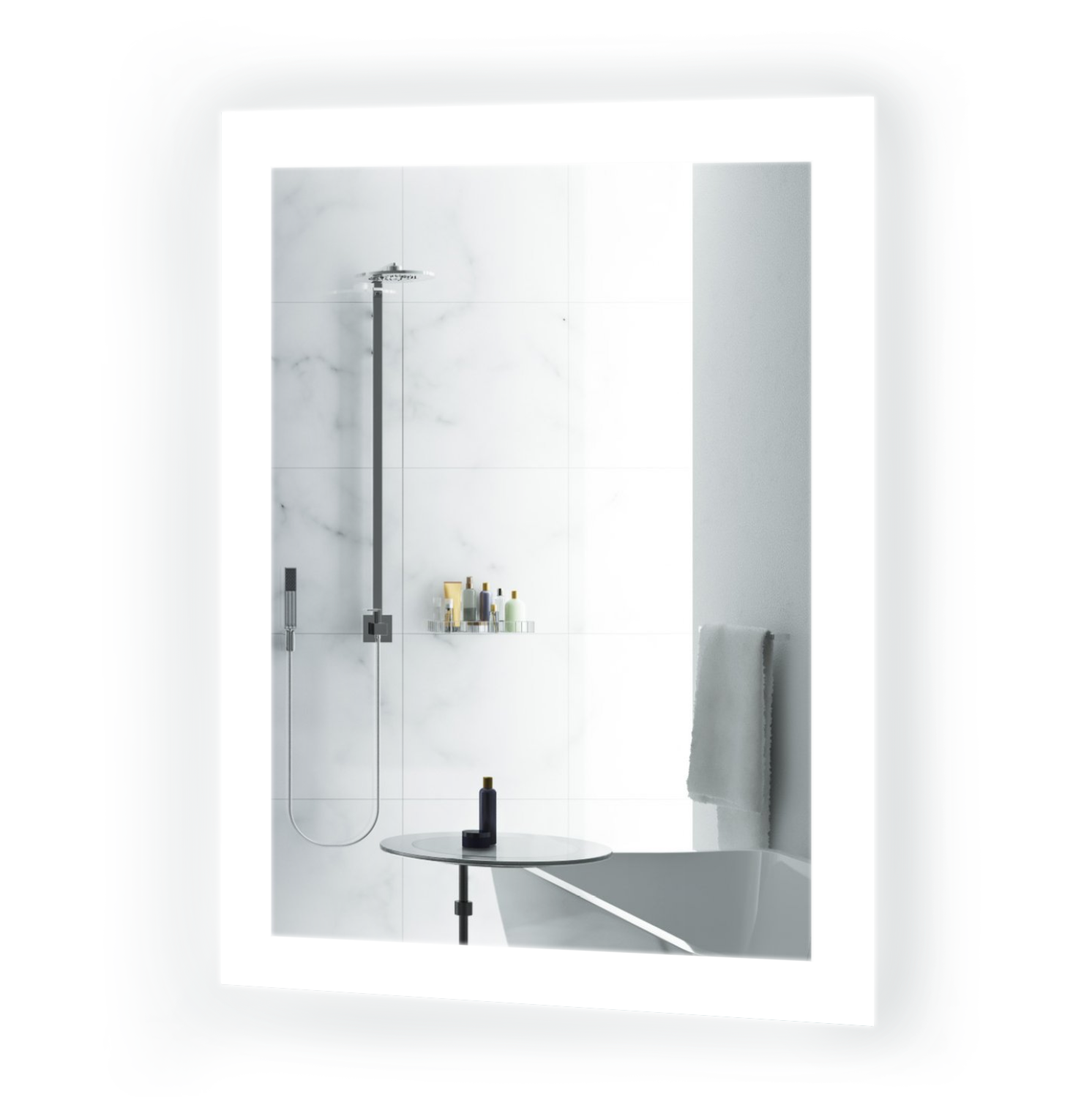 Bijou 15″ x 20″ LED Bathroom Mirror w/ Dimmer & Defogger