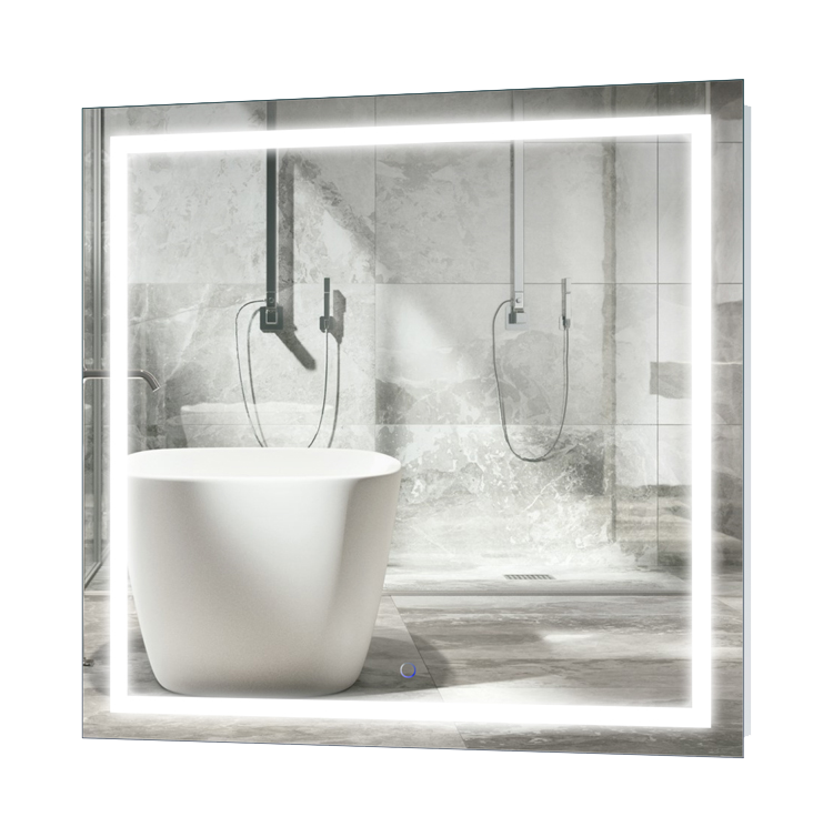 Large Bathroom Vanity Mirror with LED Lighted Edges :: IMPECCABLE Seri –  Impact Vanity