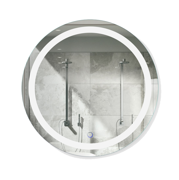 Icon Round 24 x 24 LED Bathroom Mirror w Dimmer Defogger Round Lighted Vanity Mirror Krugg Reflections USA