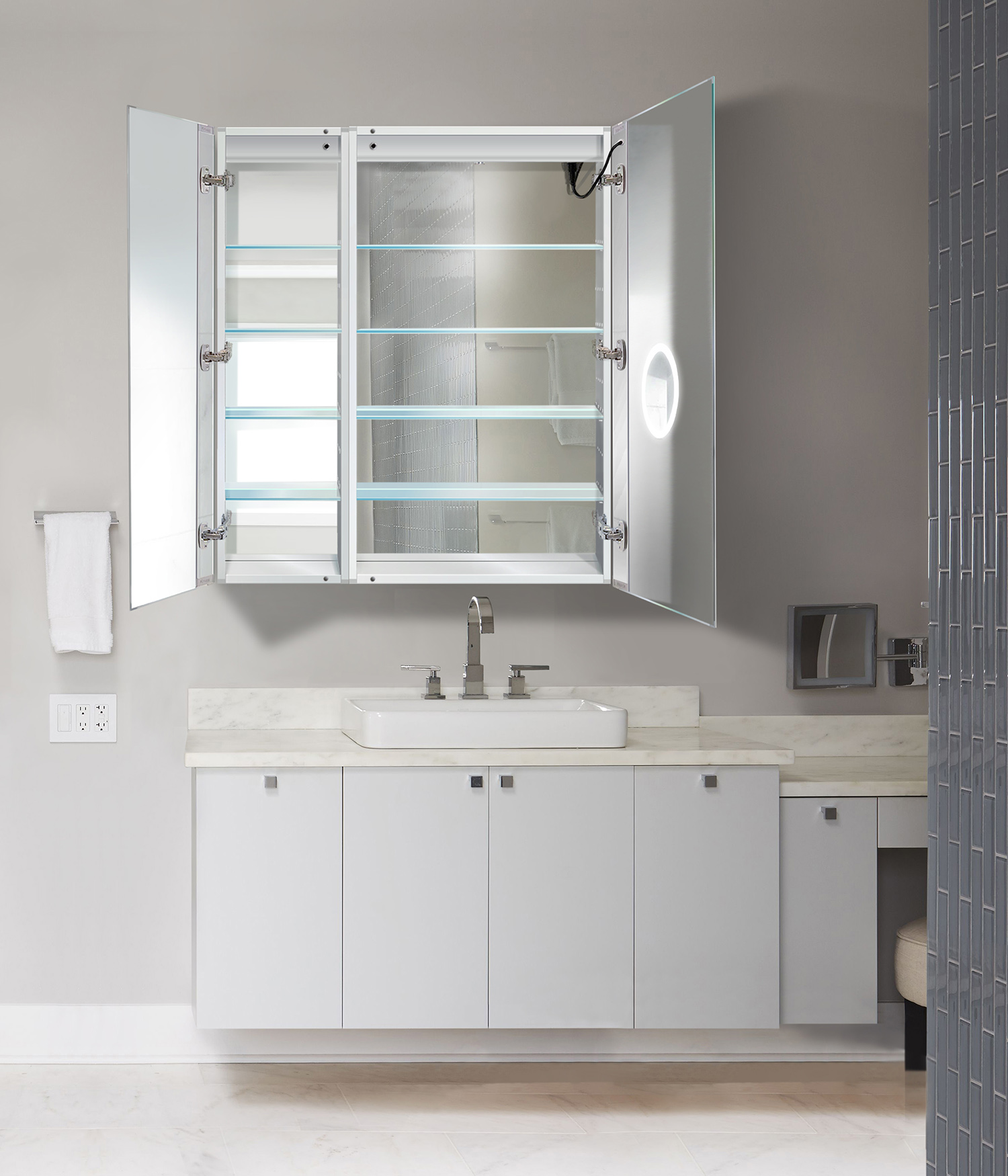 LED Medicine 36″X42″ w/Dimmer & Defogger Svange 3642L